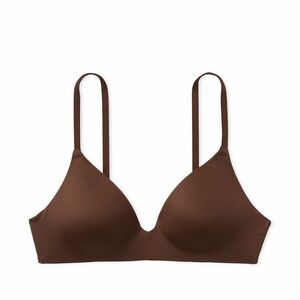 Pink Seamless Brown Wireless  Bra 38C